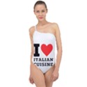 I love Italian cuisine Classic One Shoulder Swimsuit View1