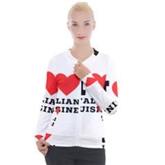 I Love Italian Cuisine Casual Zip Up Jacket by ilovewhateva