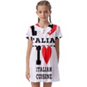 I love Italian cuisine Kids  Asymmetric Collar Dress View1