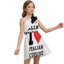 I love Italian cuisine Kids  One Shoulder Party Dress View2