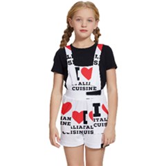 I Love Italian Cuisine Kids  Short Overalls by ilovewhateva