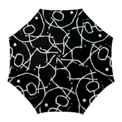 Mazipoodles In The Frame - Black White Golf Umbrellas by Mazipoodles