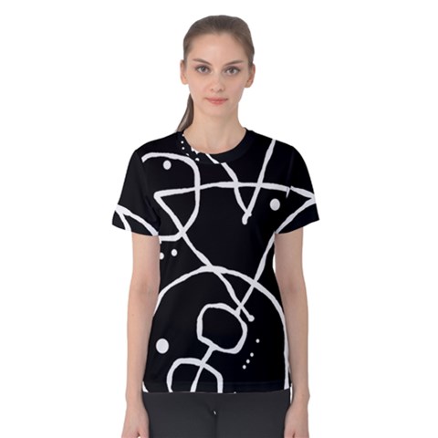 Mazipoodles In The Frame - Black White Women s Cotton Tee by Mazipoodles