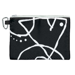 Mazipoodles In The Frame - Black White Canvas Cosmetic Bag (xl) by Mazipoodles