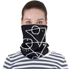 Mazipoodles In The Frame - Black White Face Seamless Bandana (adult) by Mazipoodles