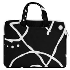 Mazipoodles In The Frame - Black White Macbook Pro 13  Double Pocket Laptop Bag by Mazipoodles