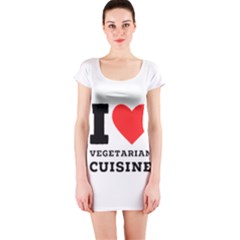 I Love Vegetarian Cuisine  Short Sleeve Bodycon Dress by ilovewhateva