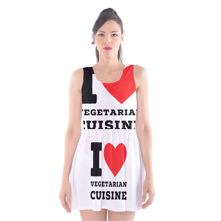 I love vegetarian cuisine  Scoop Neck Skater Dress