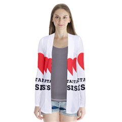 I Love Vegetarian Cuisine  Drape Collar Cardigan by ilovewhateva