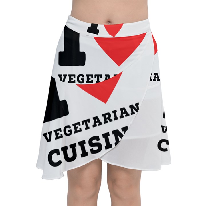 I love vegetarian cuisine  Chiffon Wrap Front Skirt