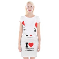 I Love Vegetarian Cuisine  Braces Suspender Skirt by ilovewhateva