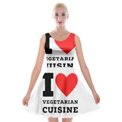 I Love Vegetarian Cuisine  Velvet Skater Dress by ilovewhateva