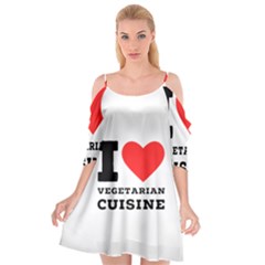 I Love Vegetarian Cuisine  Cutout Spaghetti Strap Chiffon Dress by ilovewhateva