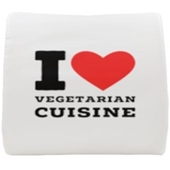 I Love Vegetarian Cuisine  Seat Cushion by ilovewhateva