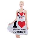 I love vegetarian cuisine  Halter Party Swing Dress  View1