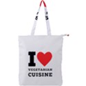 I love vegetarian cuisine  Double Zip Up Tote Bag View1