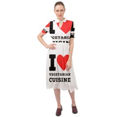 I Love Vegetarian Cuisine  Keyhole Neckline Chiffon Dress by ilovewhateva