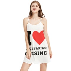 I Love Vegetarian Cuisine  Summer Frill Dress by ilovewhateva