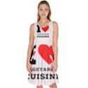 I love vegetarian cuisine  Knee Length Skater Dress With Pockets View1