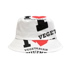 I Love Vegetarian Cuisine  Inside Out Bucket Hat by ilovewhateva