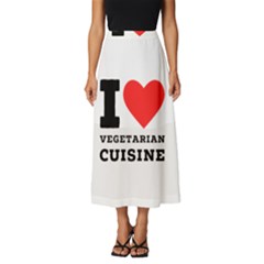 I Love Vegetarian Cuisine  Classic Midi Chiffon Skirt by ilovewhateva