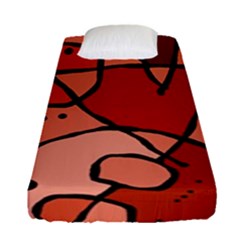 Mazipoodles In The Frame - Reds Fitted Sheet (single Size) by Mazipoodles