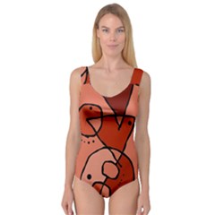 Mazipoodles In The Frame - Reds Princess Tank Leotard  by Mazipoodles