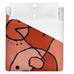 Mazipoodles In The Frame - Reds Duvet Cover (queen Size)