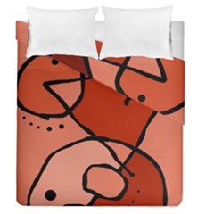 Mazipoodles In The Frame - Reds Duvet Cover Double Side (queen Size) by Mazipoodles