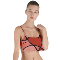 Mazipoodles In The Frame - Reds Layered Top Bikini Top  by Mazipoodles