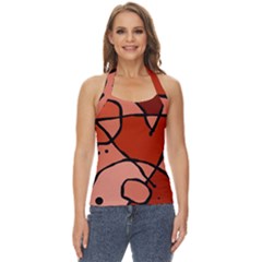 Mazipoodles In The Frame - Reds Basic Halter Top by Mazipoodles