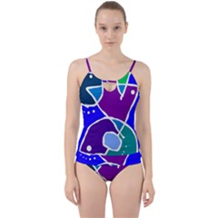 Mazipoodles In The Frame - Balanced Meal 2 Cut Out Top Tankini Set by Mazipoodles