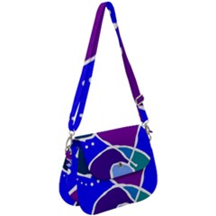 Mazipoodles In The Frame - Balanced Meal 2 Saddle Handbag by Mazipoodles