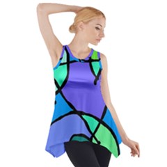 Mazipoodles In The Frame - Balanced Meal 5 Side Drop Tank Tunic by Mazipoodles