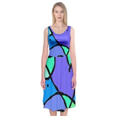 Mazipoodles In The Frame - Balanced Meal 5 Midi Sleeveless Dress