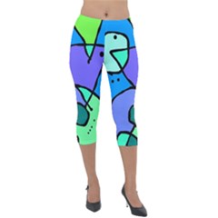 Mazipoodles In The Frame - Balanced Meal 5 Lightweight Velour Capri Leggings  by Mazipoodles