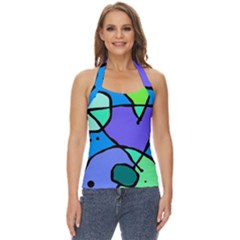 Mazipoodles In The Frame - Balanced Meal 5 Basic Halter Top by Mazipoodles