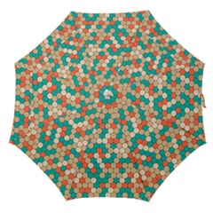 Multicolored Honeycomb Colorful Abstract Geometry Straight Umbrellas