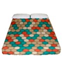 Multicolored Honeycomb Colorful Abstract Geometry Fitted Sheet (Queen Size) View1