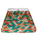 Multicolored Honeycomb Colorful Abstract Geometry Fitted Sheet (California King Size) View1