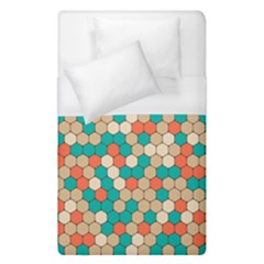 Multicolored Honeycomb Colorful Abstract Geometry Duvet Cover (single Size) by Vaneshop