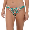 Multicolored Honeycomb Colorful Abstract Geometry Band Bikini Bottoms View1