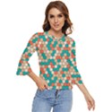 Multicolored Honeycomb Colorful Abstract Geometry Bell Sleeve Top View1