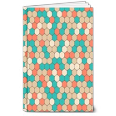 Multicolored Honeycomb Colorful Abstract Geometry 8  X 10  Hardcover Notebook