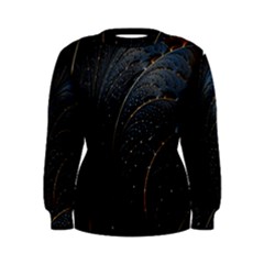 Abstract Dark Shine Structure Fractal Golden Women s Sweatshirt by Vaneshop