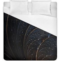 Abstract Dark Shine Structure Fractal Golden Duvet Cover (king Size) by Vaneshop