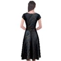 Abstract Dark Shine Structure Fractal Golden Cap Sleeve Wrap Front Dress View2