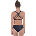 Abstract Dark Shine Structure Fractal Golden Criss Cross Bikini Set View2