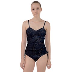 Abstract Dark Shine Structure Fractal Golden Sweetheart Tankini Set by Vaneshop