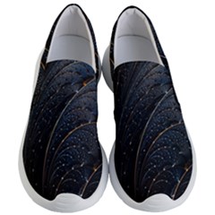 Abstract Dark Shine Structure Fractal Golden Women s Lightweight Slip Ons by Vaneshop